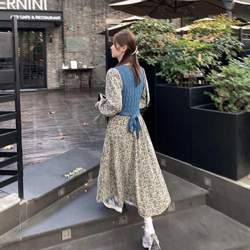 storedelune - Femme Floral Maxi Dress (Premium Import Quality)-4