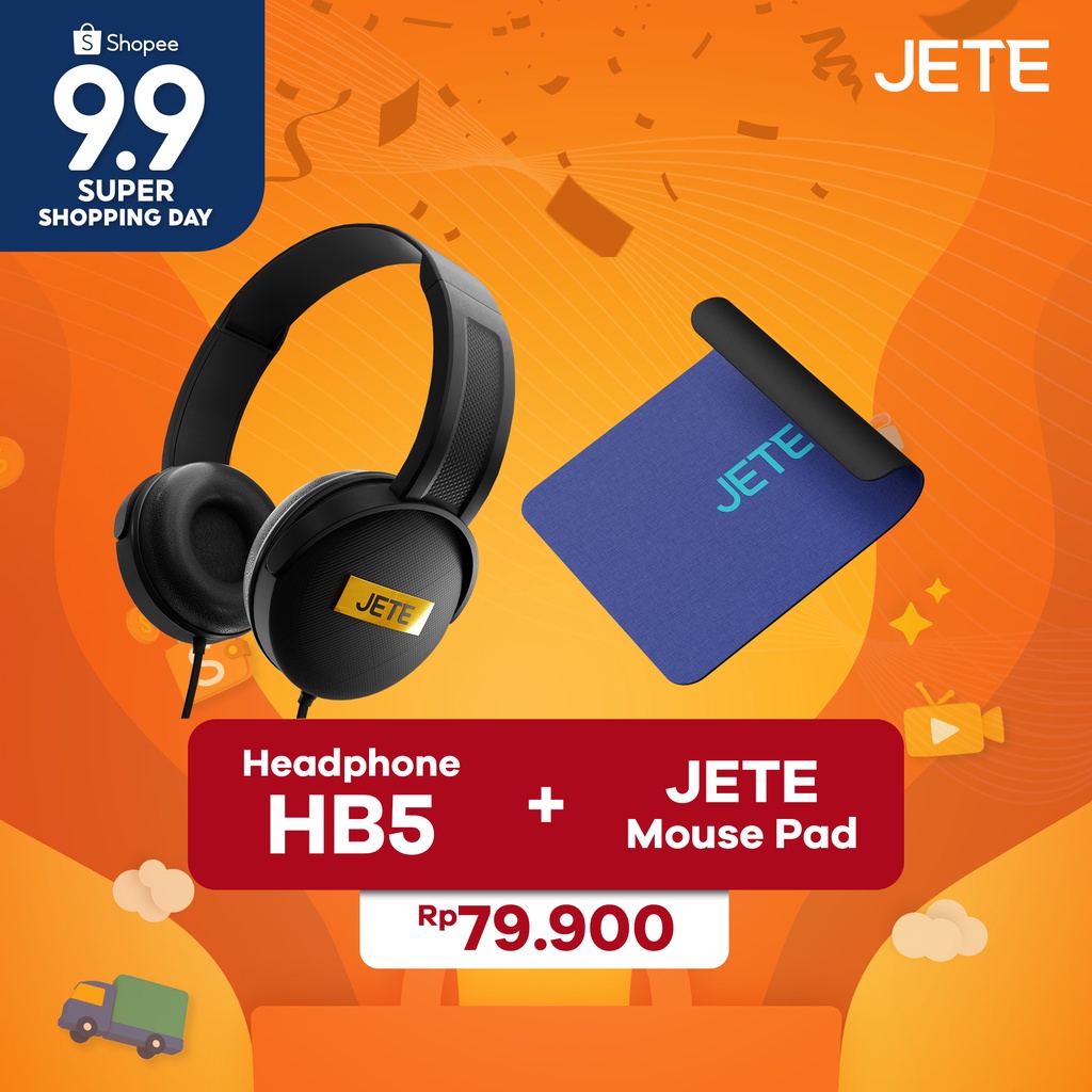 Bundling Headphone JETE HB5 + Mousepad JETE 01 - Garansi 2 Tahun