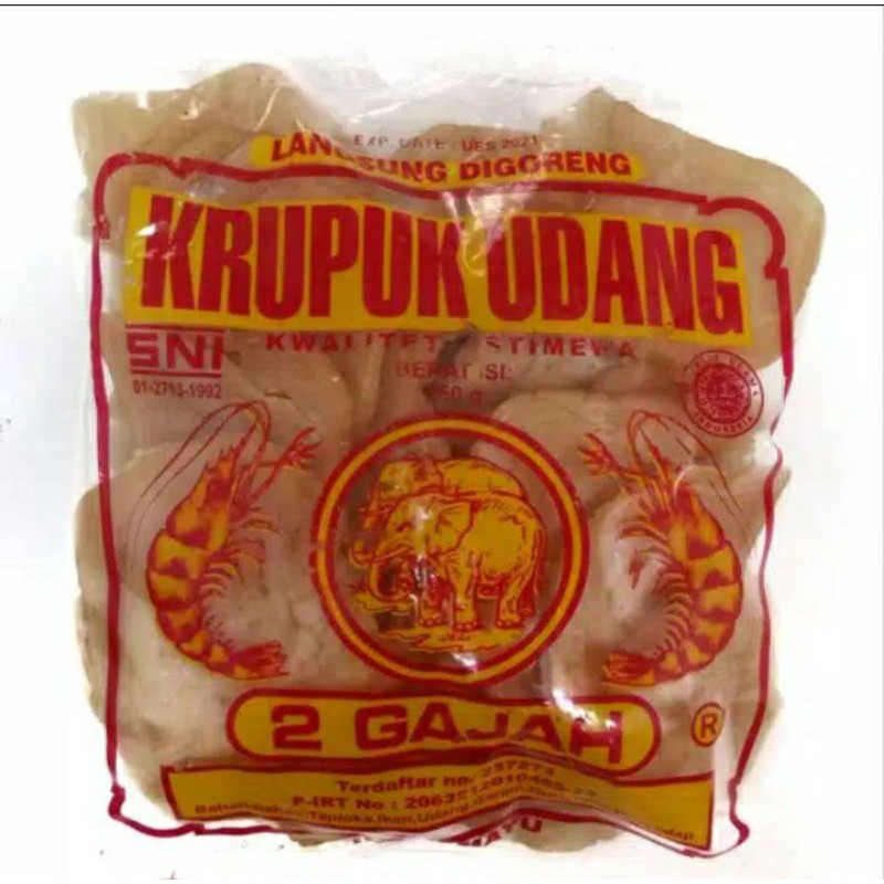 

Kerupuk Udang Cap 2 Gajah 250gr