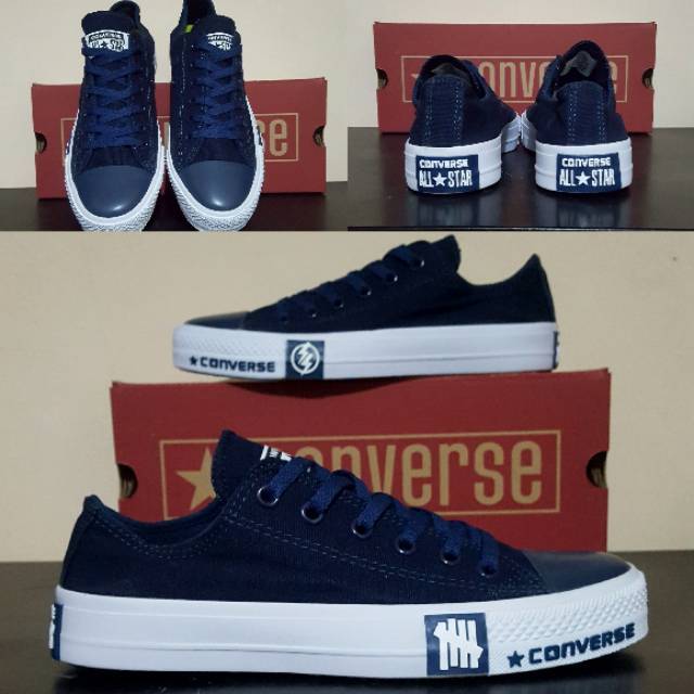 Converse AllStar Chuck Taylor Undefeated Full Motiv Navy Sepatu Sekolah