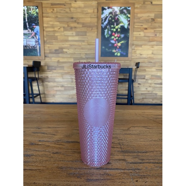 Starbucks Glittery Pink Studded Cold Cup
