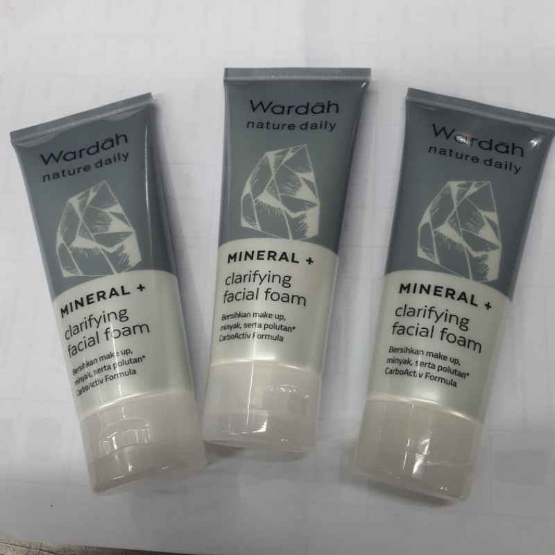 Facial foam Wardah nature daily mineral + clarifying (60ml)