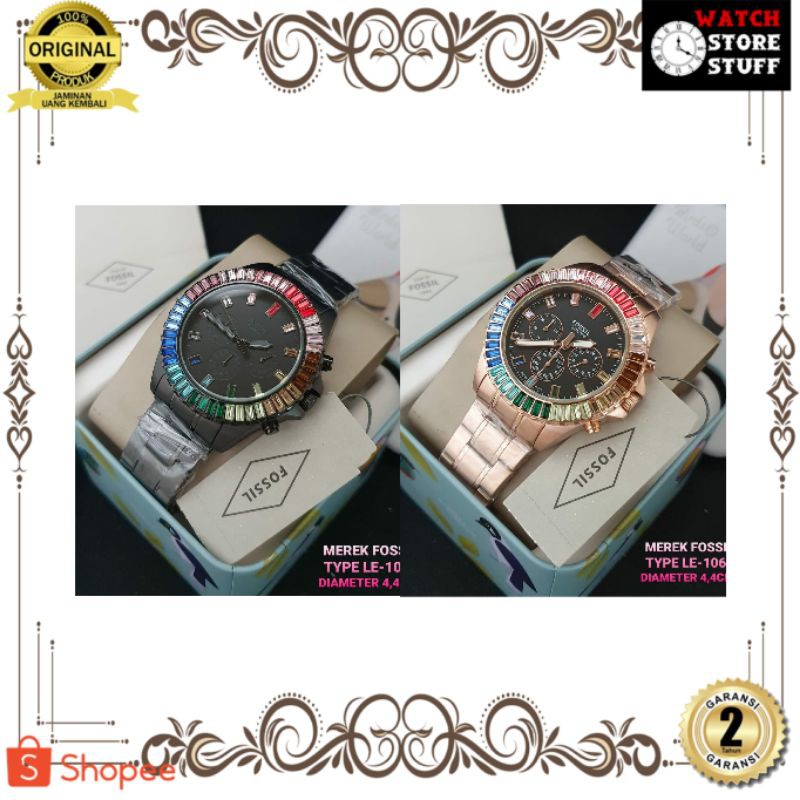[F0*SIL LE1069 LE1085] - JAM TANGAN PRIA WANITA | RANTAI | KULIT | KARET | MURAH | PRIA PLUS BOX