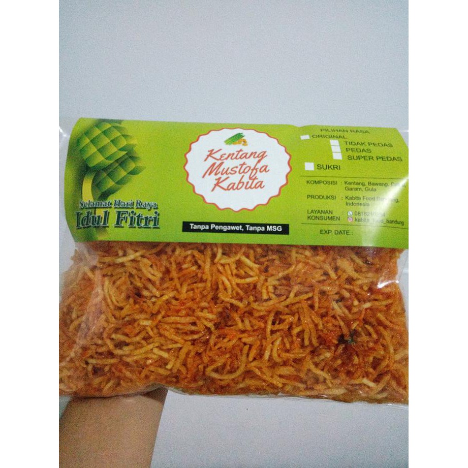 

Kering Kentang/ Kentang Mustofa Kabita Bandung Original (Snack Kiloan) - Kacang Pedas