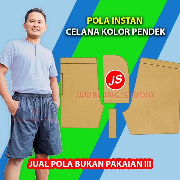 Pola Instan Celana Kolor Pendek Dewasa [ Jamblang Studio ]