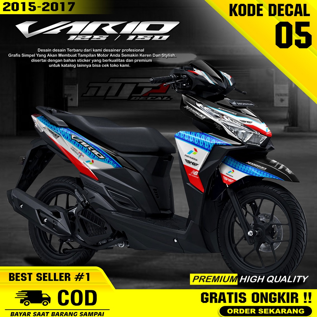 (BISA COD) Decal Sticker Vario led 125 150 full body - Dekal Stiker Striping lis Vario 2015/2016/201