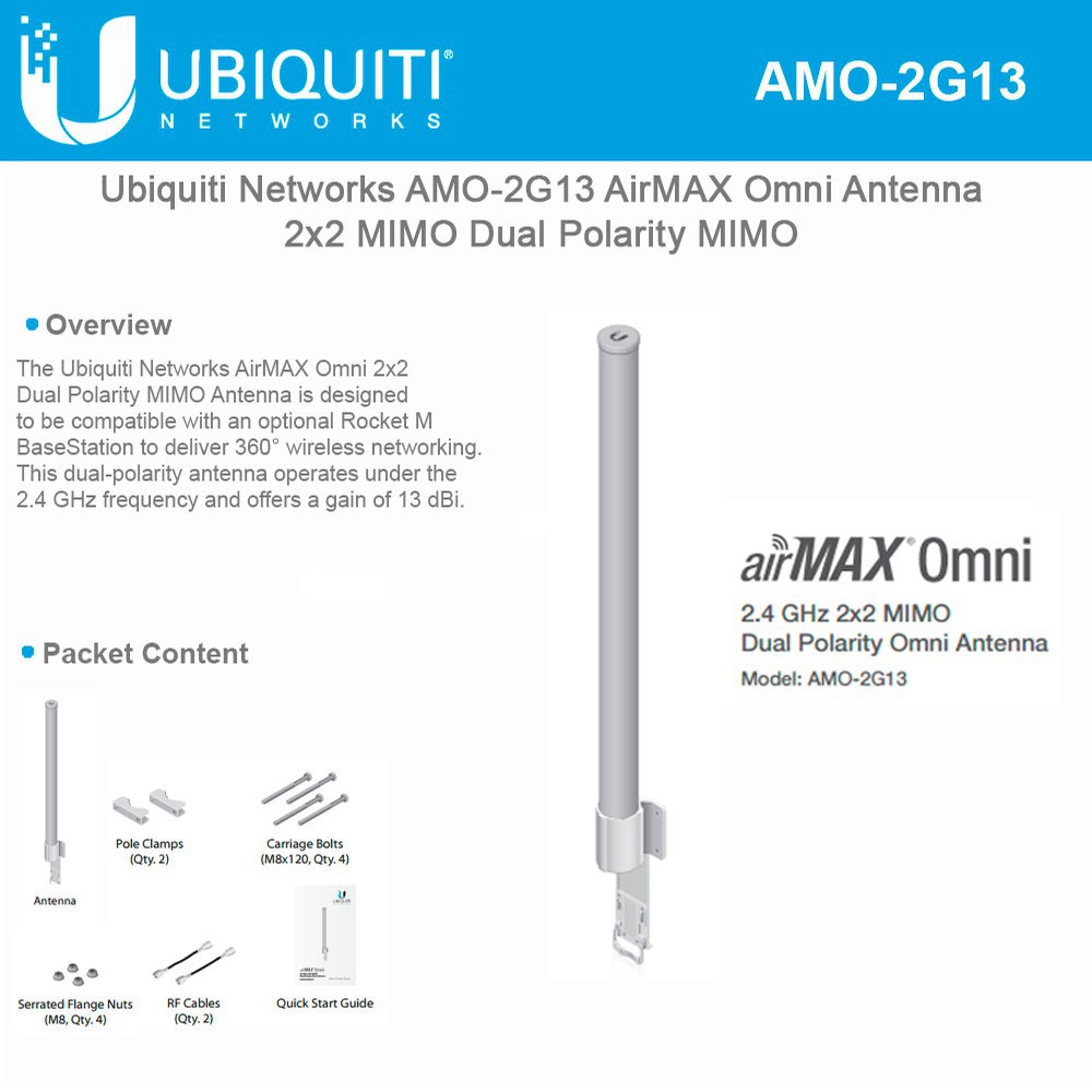 Ubiquiti AMO 2G13 AirMax Omni 2,4Ghz 13dBi