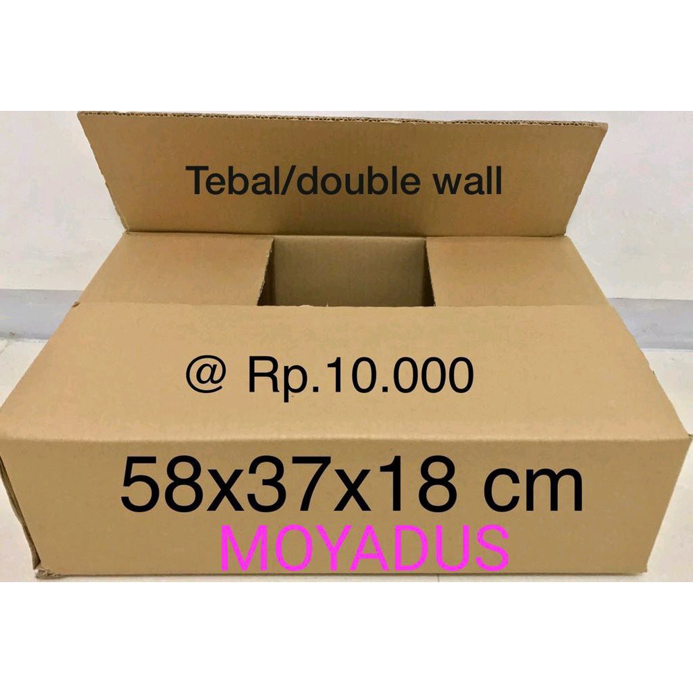 

Promo kardus baru murah meriah untuk packing boleh order berapa saja ukuran 58x37x18 cm Diskon