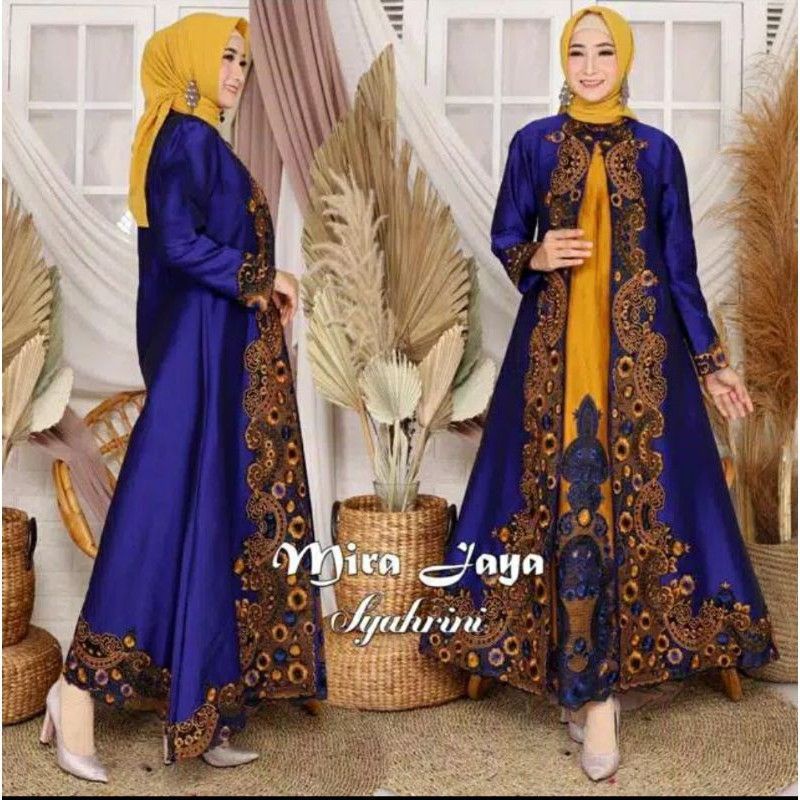 GAMIS SYAHRINI/KEBAYA MODERN/MIRA JAYA TERBARU/pakaian muslim/Gamis muslim/Baju gamis