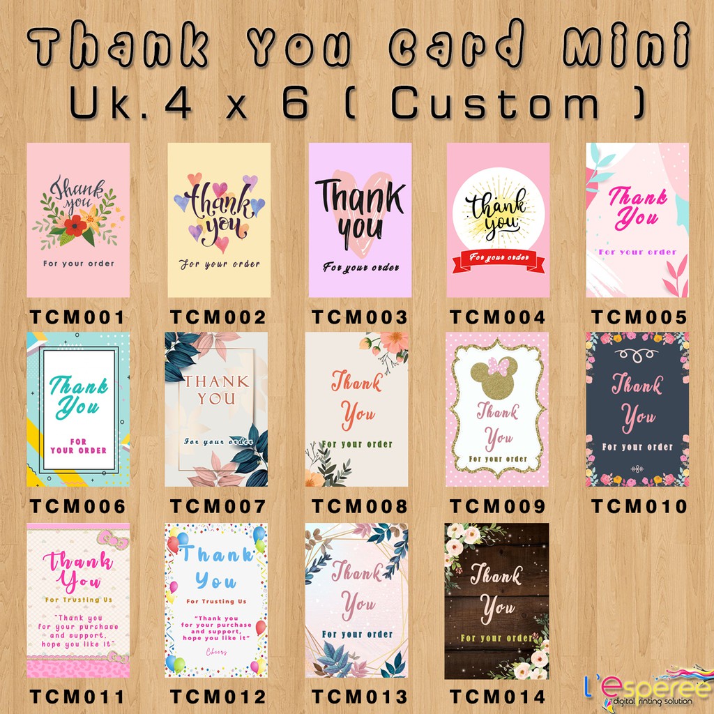 

Thank You Card / Ucapan Terima Kasih Mini
