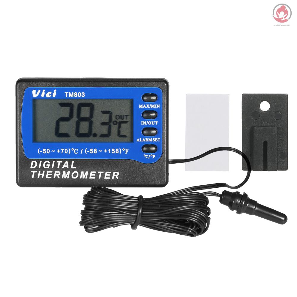 Vici Termometer Celcius Fahrenheit Digital Mini Dengan Layar Lcd Untuk Kulkas