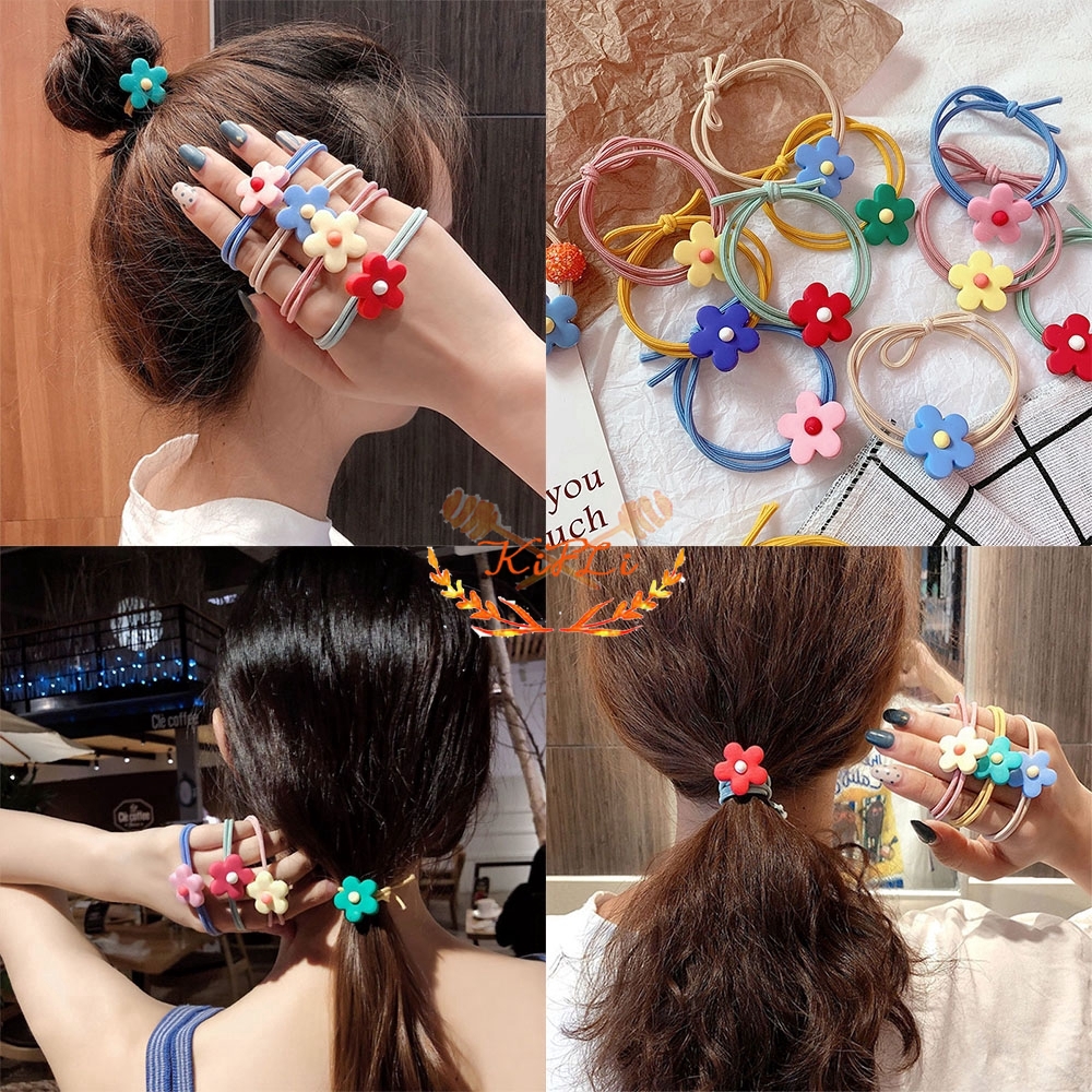 Gadis Korea Tali Rambut,Warna Lucu Karet Gelang,Warna Permen Cincin Rambut