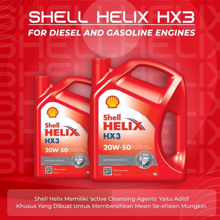 SHELL HELIX HX3 OLI MESIN MOBIL BENSIN DAN DIESEL