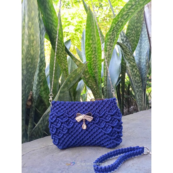 tas macrame tali kur motif sisik