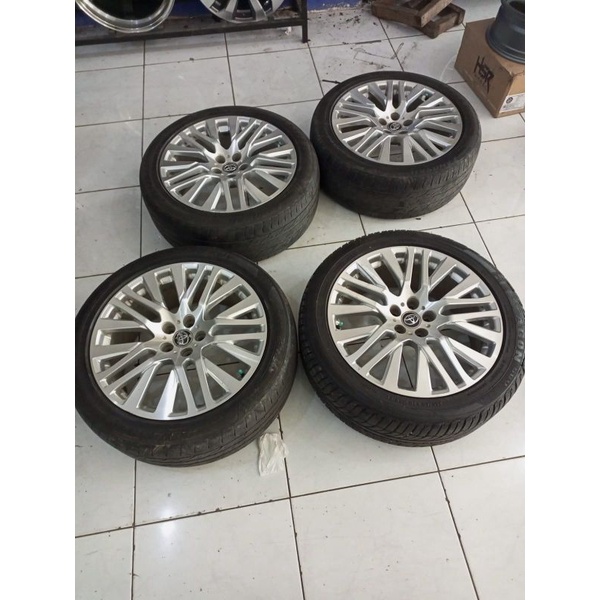 VELG BEKAS MOBIL REPLIKA VELFIRE RING 20 BAN BONUS COCOK BUAT ALPHARD INOVA CAMRY