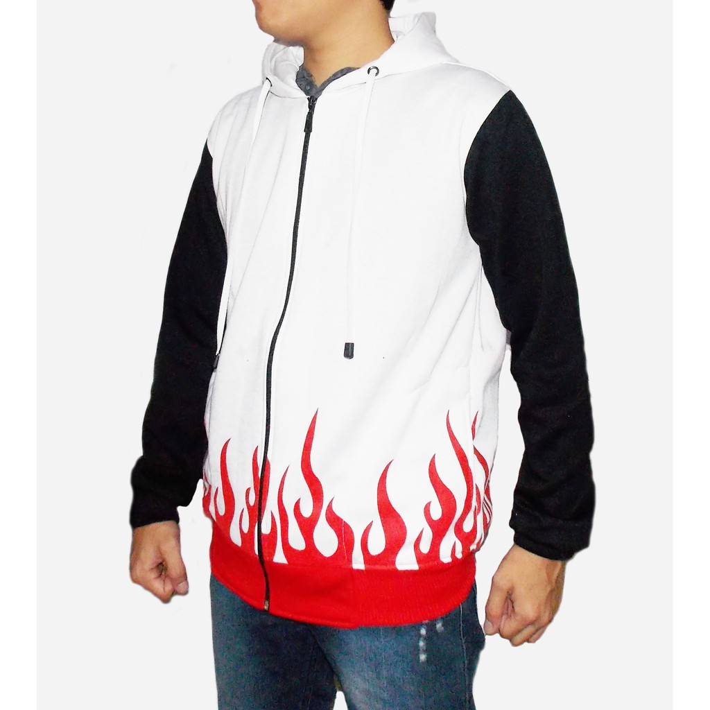 Jaket Yondaime Hokage Putih - Jaket Naruto Yondaime Hokage Putih - Sweater Hoodie Pria - Jaket Anak