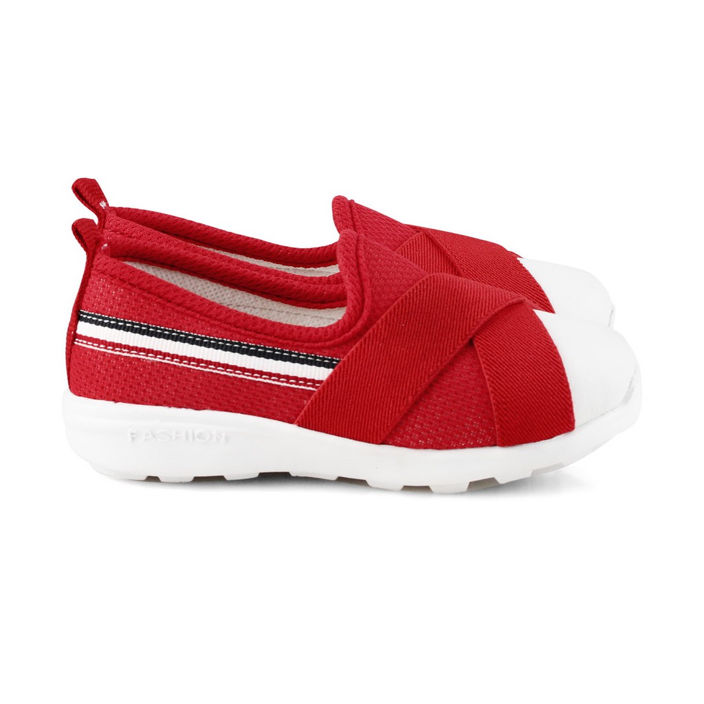 sepatu anak usia 1 2 tahun bahan mesh ringan warna merah AD