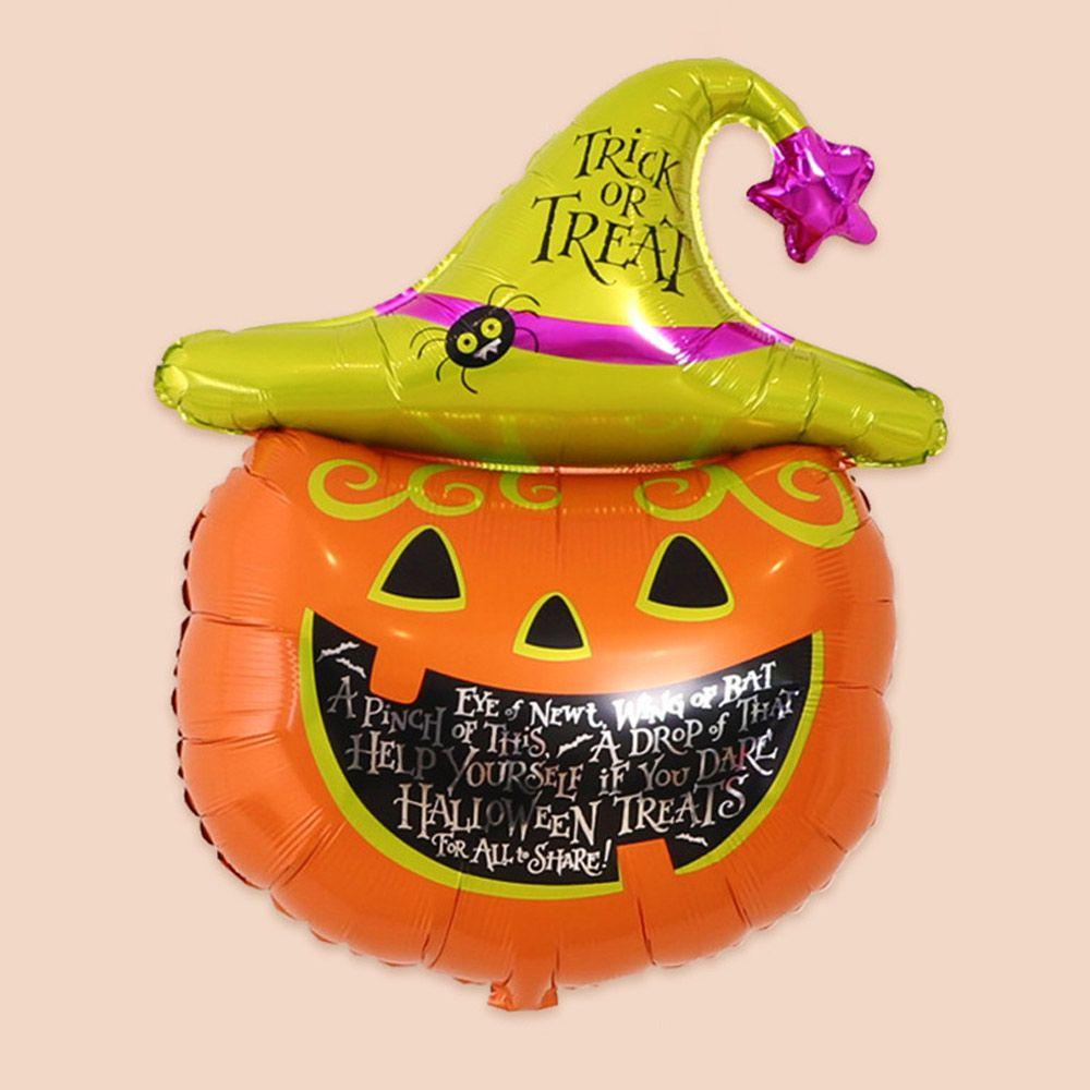 Suyo 3PCS / Set Balon Foil Bentuk Labu / Hantu Kartun Untuk Dekorasi Pesta