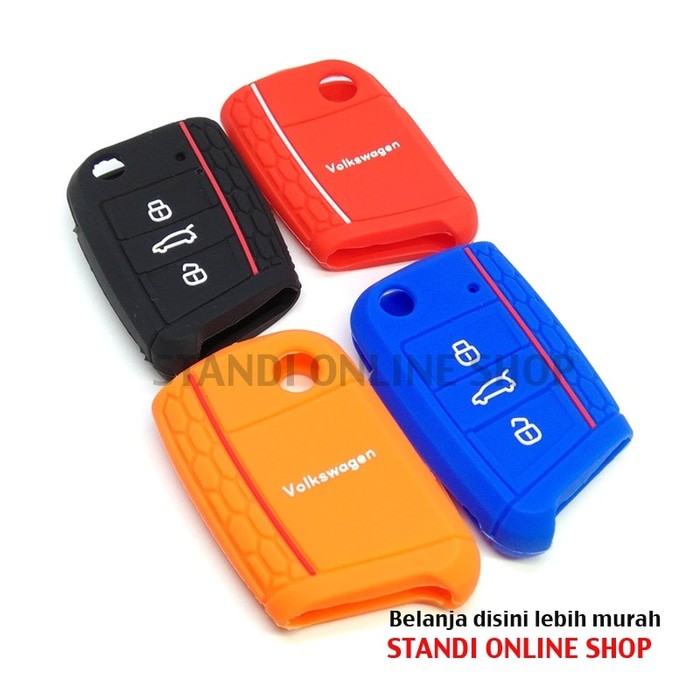 Kondom Kunci Silikon Remote Flip Key Volkswagen VW Golf