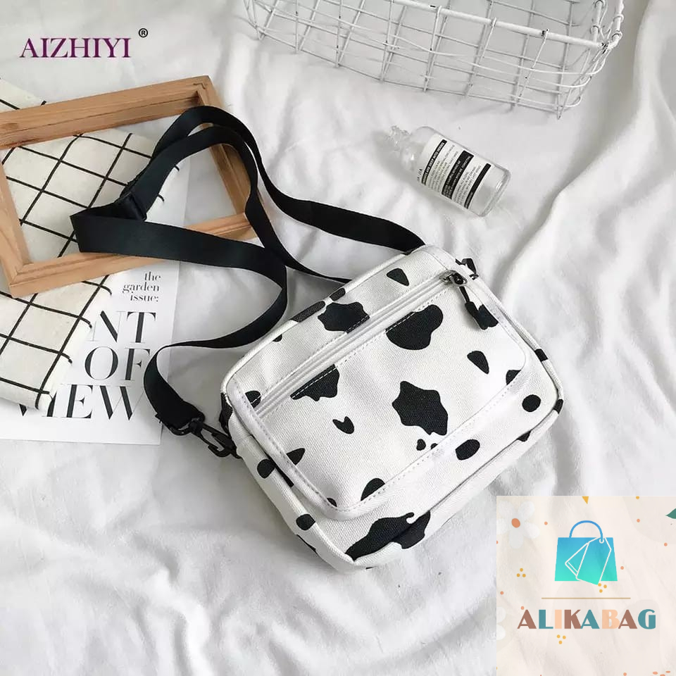 ALIKA BAG - Handbag / Slempang  Wanita Motif Sapi Cute Fashion