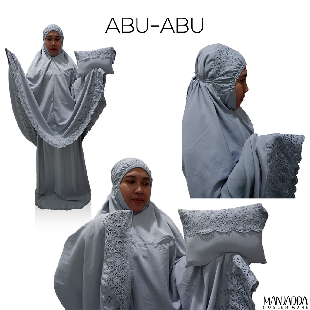 MUKENA SITI KHADIJAH LENGKAP TAS - ABU