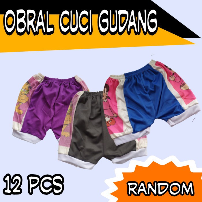 Celana bayi 1 lusin promo Celana Pendek Anak CUCI GUDANG