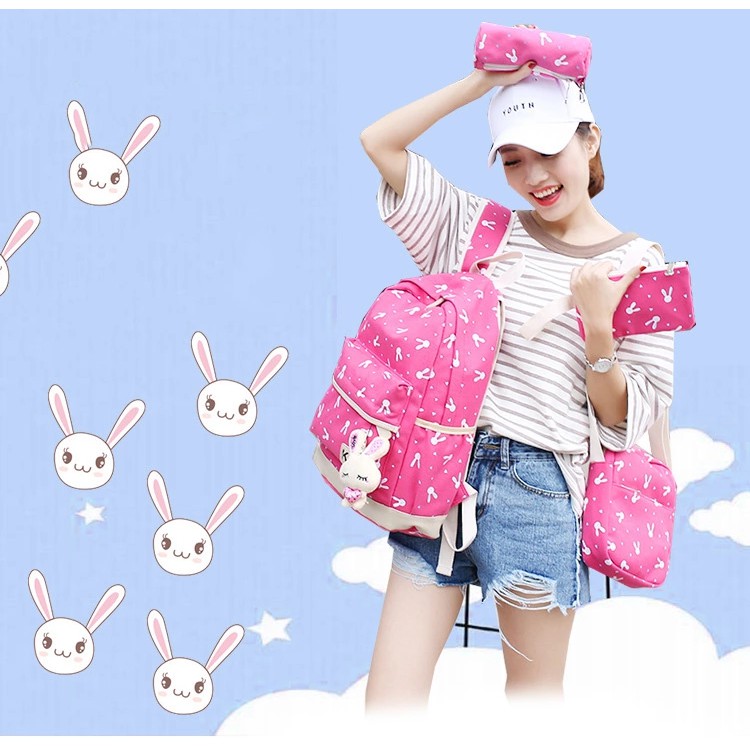 RANSEL KELINCI/BUNNY BACKPACK/RANSEL ANAK/RANSEL KANVAS/BACKPACK MURAH /TAS KOREA/TAS BANDUNG