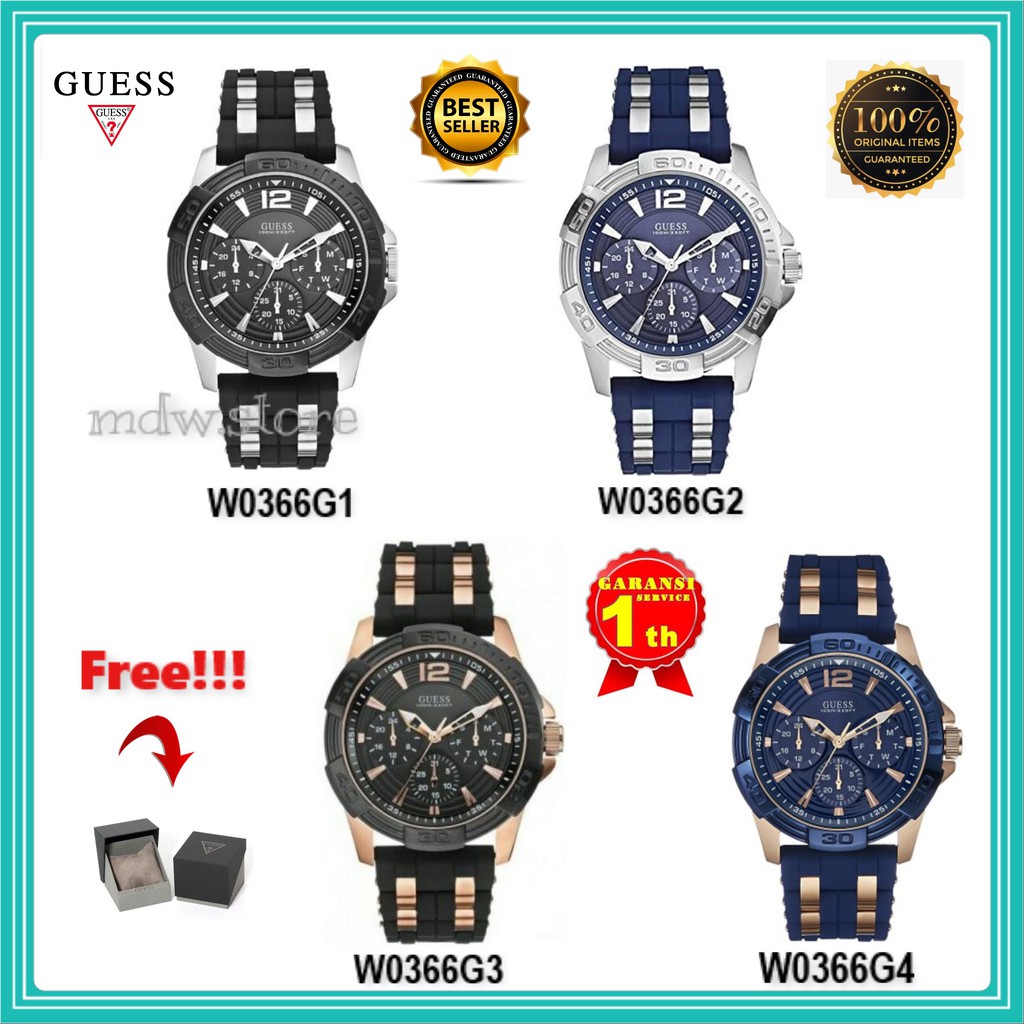 Guess Original Type W0366G1 W0366G2 W0366G3 W0366G4 Jam Tangan Pria