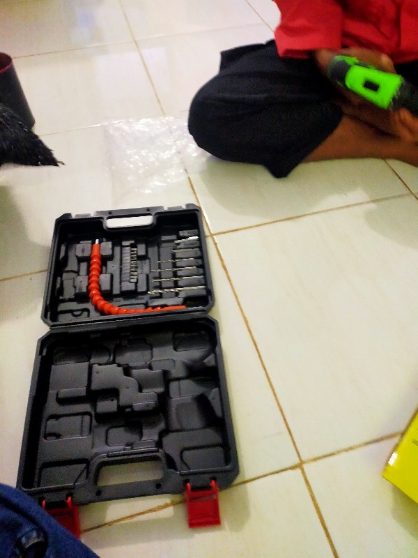 Obeng Bor Tangan Elektrik Charger Cordless Screwdriver Nankai