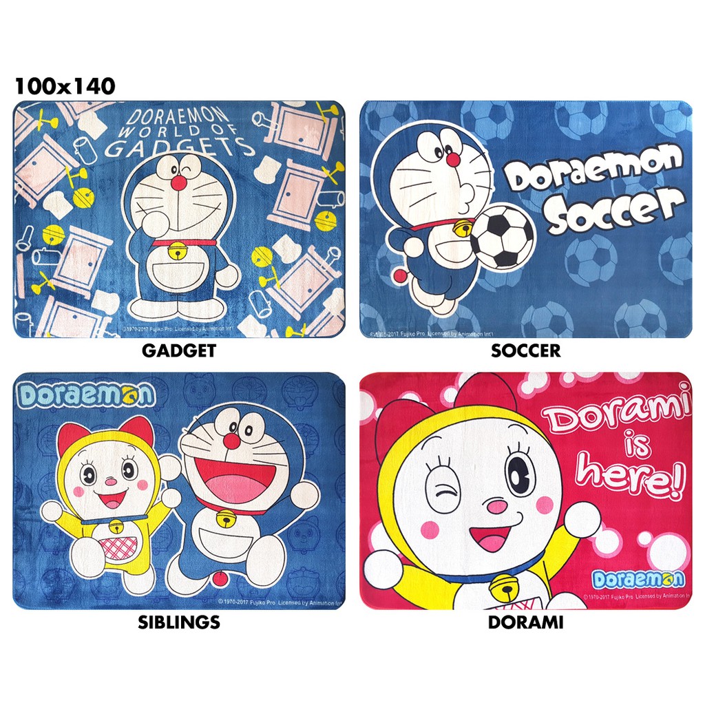 Karpet Karakter Doraemon Dorami Bahan Velvet 1 X 14 M Dorami