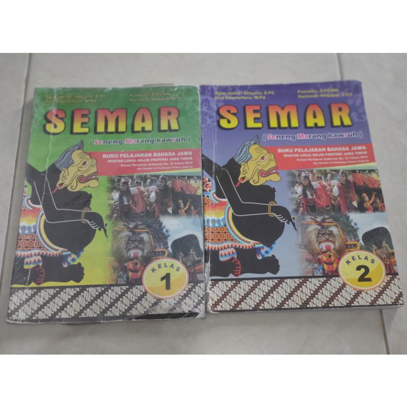 

Buku bekas Semar boso jowo kelas 1 2 Sd