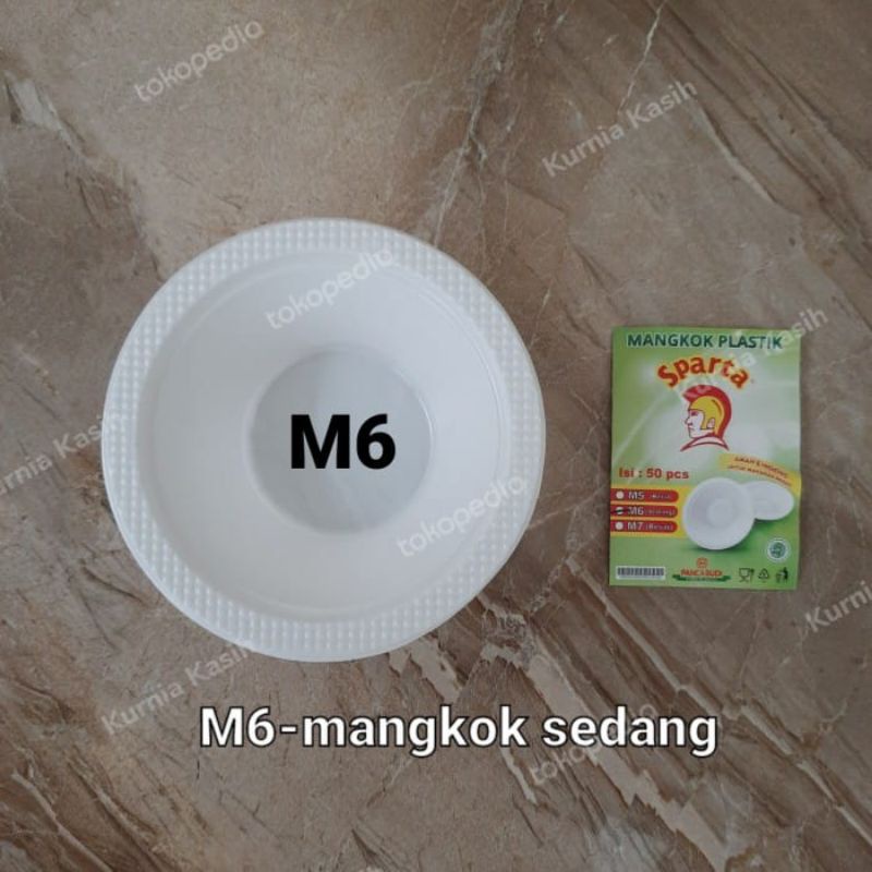 Jual Mangkok Plastik Sedang Putih Susu M6 60pcs Shopee Indonesia