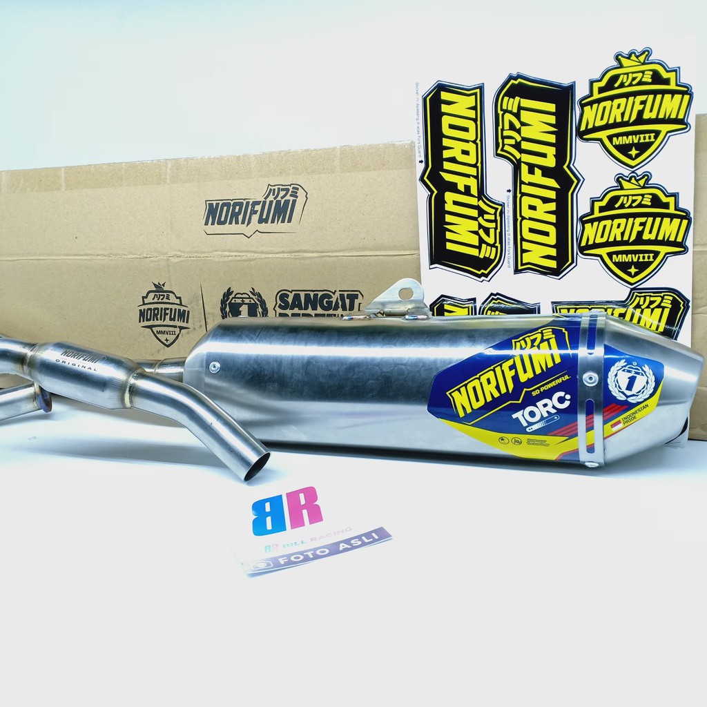 KNALPOT NORIFUMI WR 155 WR155 TORC STAINLESS STEEL ORIGINAL