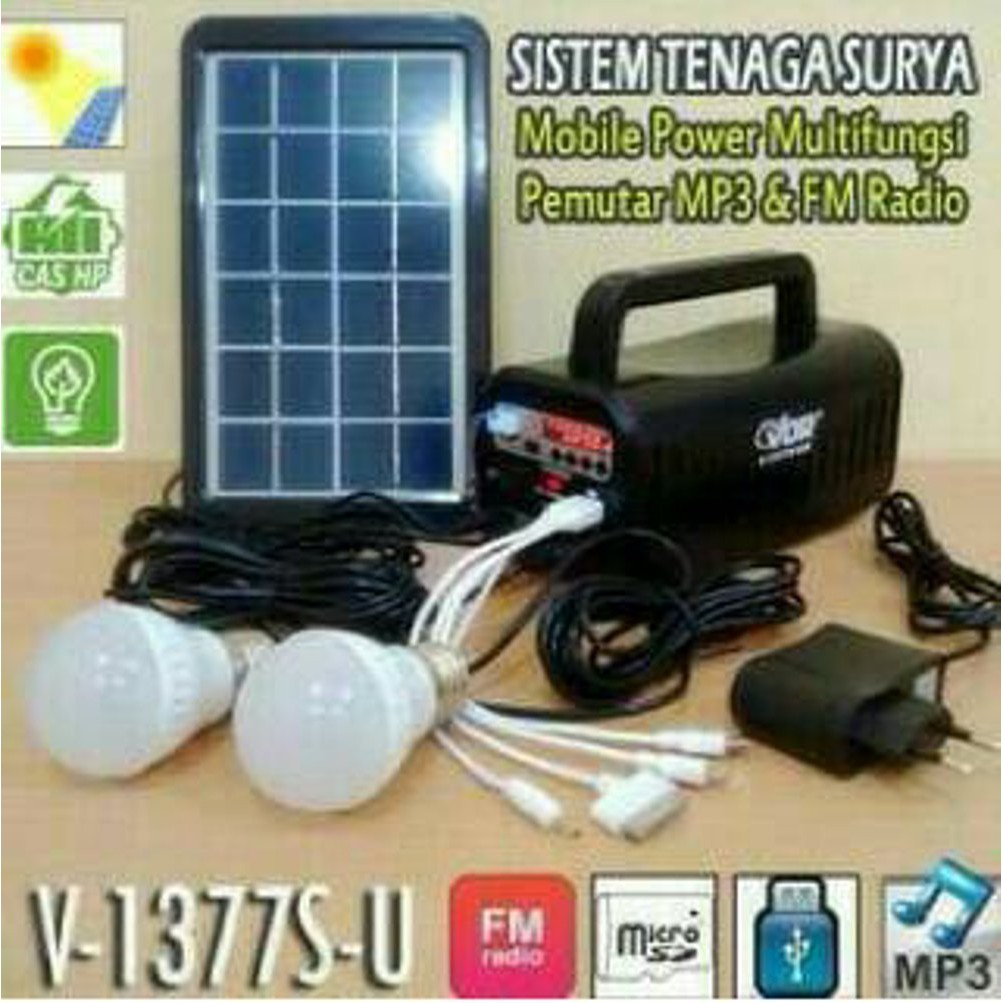 Wow Speaker Lampu Solar Cell Vdr 1377 Limited