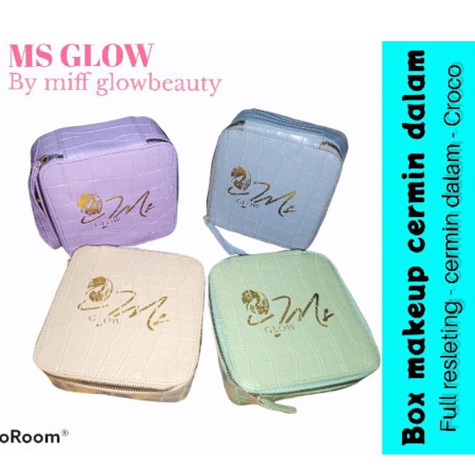 PROMO PAKET WAJAH MS GLOW MSGLOW ORIGINAL FREE BOX MAKEUP CANTIK (kaca dalam)