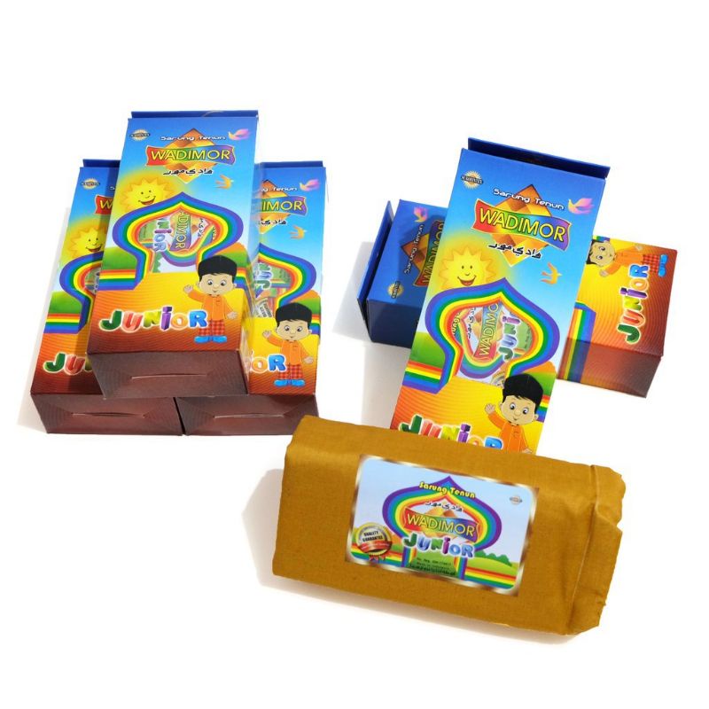 Sarung Wadimor Junior Sarung Anak SD - SMP Hitam - Putih - Warna