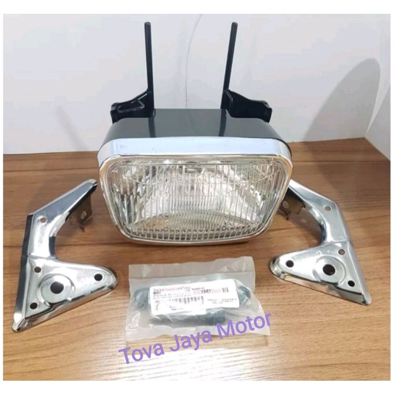 Reflektor depan plus kupingan lampu rx king new paket hemat-1