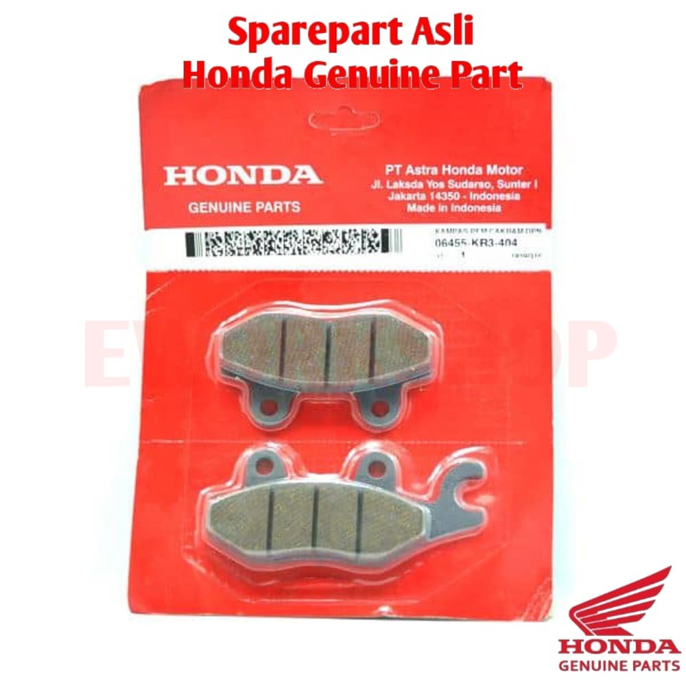 Kampas Rem Cakram depan - Karisma Supra Fit X 125  Asli Honda 06455KR3404