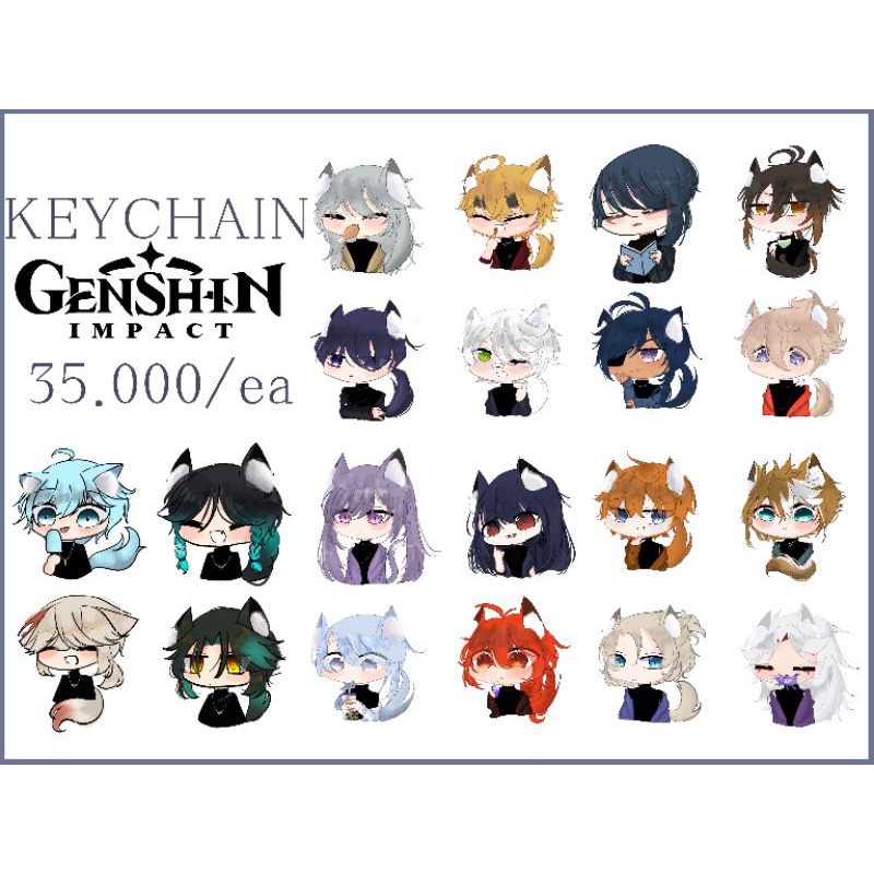 Genshin Impact Keychain Fanmerch