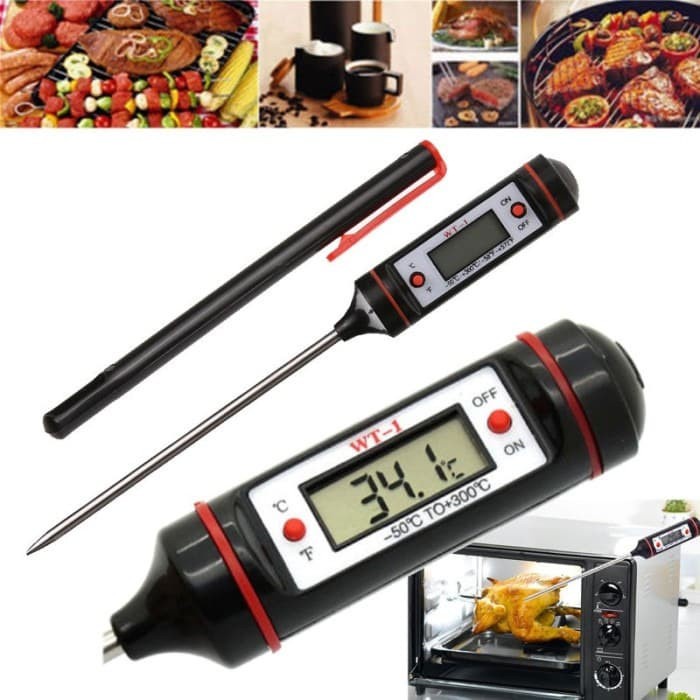 Termometer Makanan Digital Food Thermometer Bbq Minuman Alat Ukur Suhu Tusuk WT-1