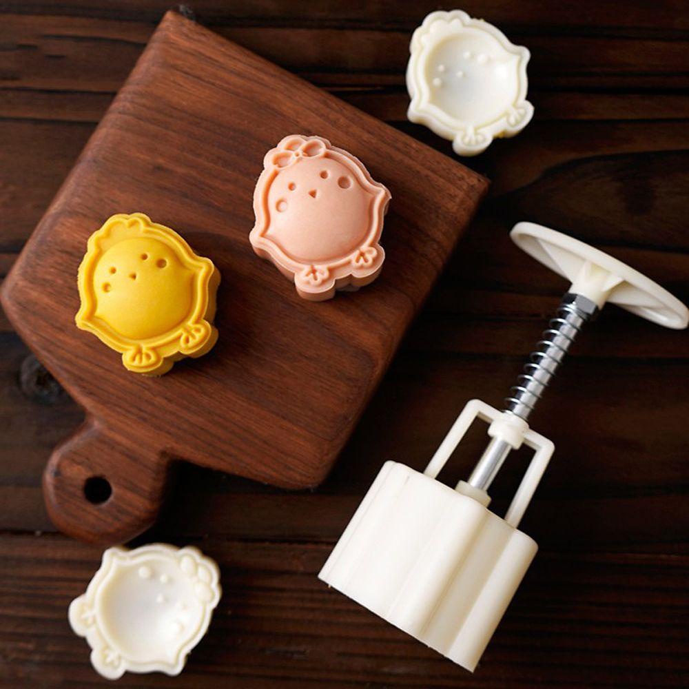 【 ELEGANT 】 Es Kulit Cetakan Mooncake 50g /65g Plastik DIY Bakeware Tools 3D Cap Dapur Gadget Baking Aksesoris Mooncake Hias Mooncake Cetakan