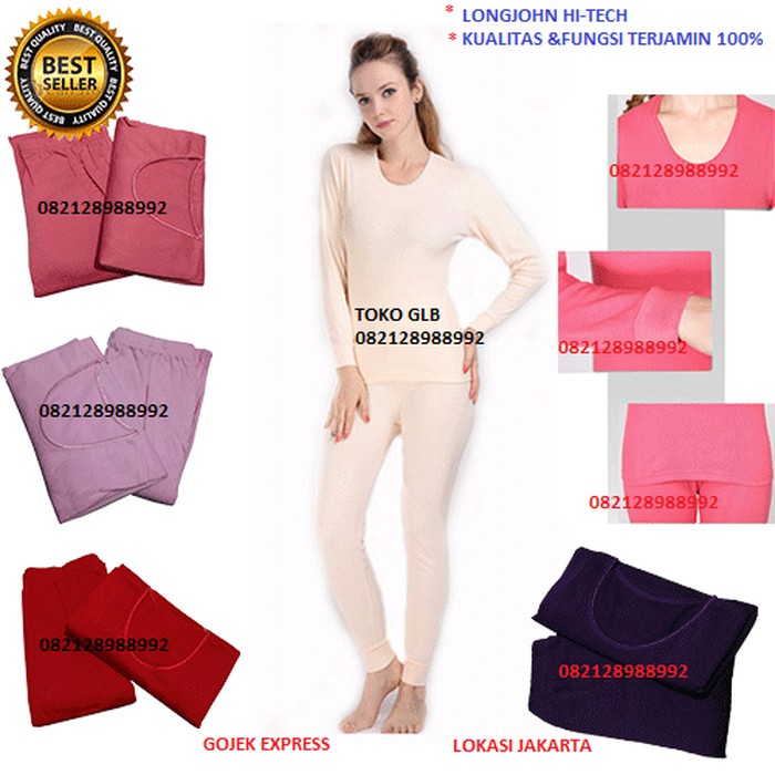 Long John Baju Musim Dingin, Pakaian Winter Longjohn Wanita, Uniqlo