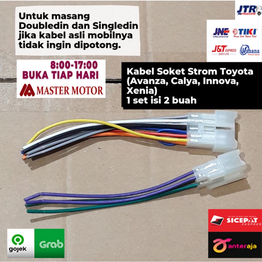 Kabel Soket TOYOTA Avanza Xenia Calya Ayla Innova Agya Setrum Headunit Tape Mobil