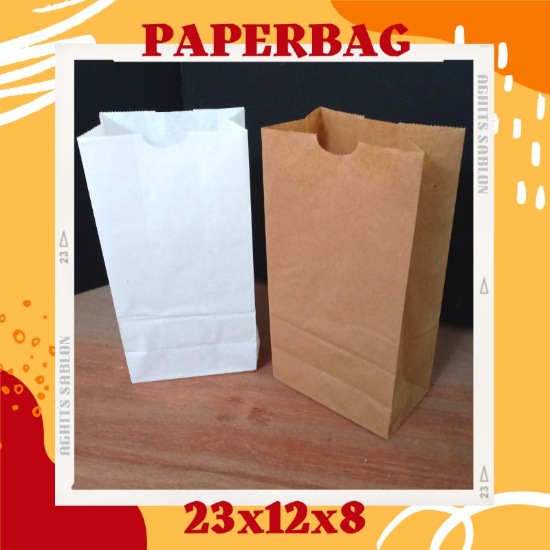 

PAPER BAG KFC 12x8x23 | COKLAT | PUTIH | KANTONG BURGER | PAPERBAG FRIED CHICKEN