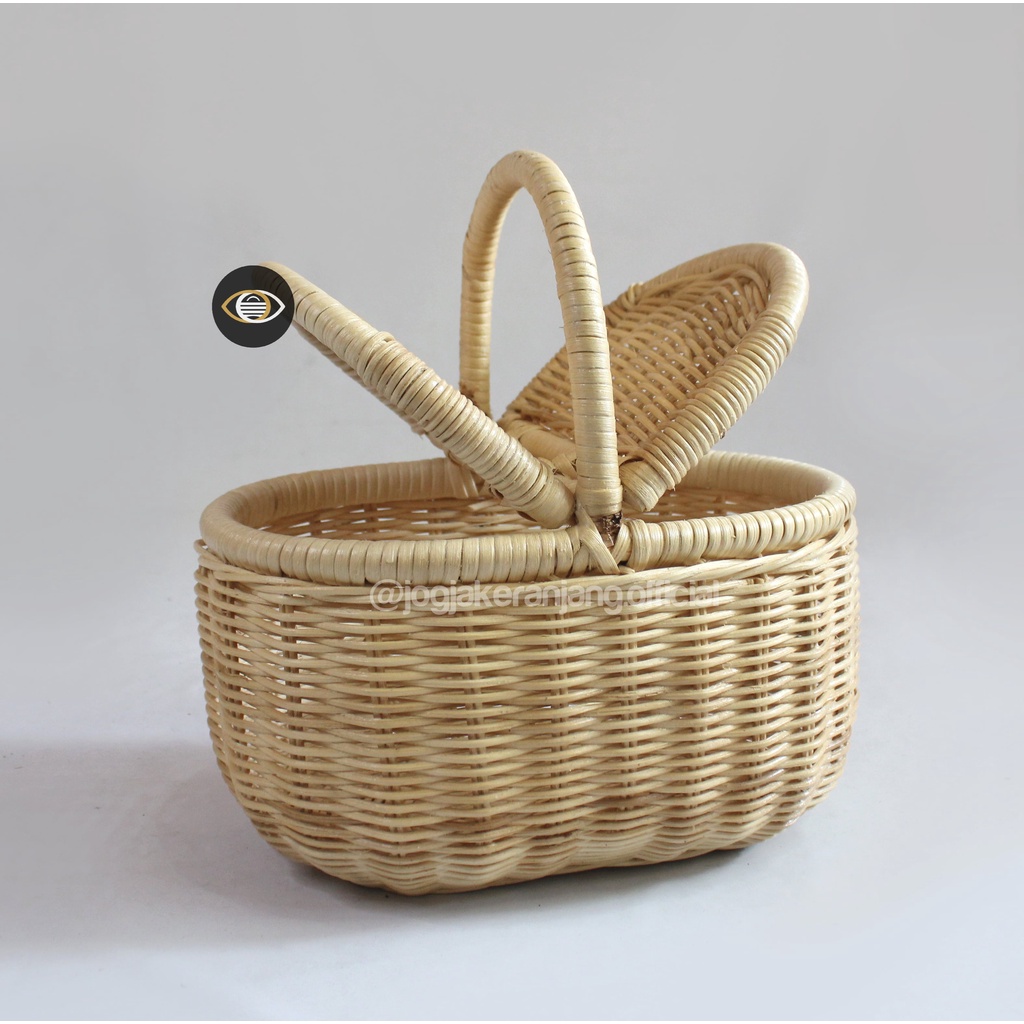 

Keranjang Picnic Rotan Mini Lucu