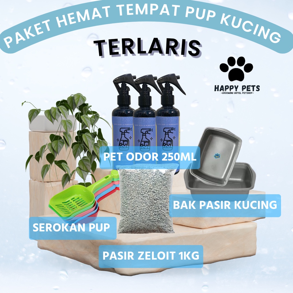 Paket hemat bak pasir pup kucing gratis pasir / cat litter kucing