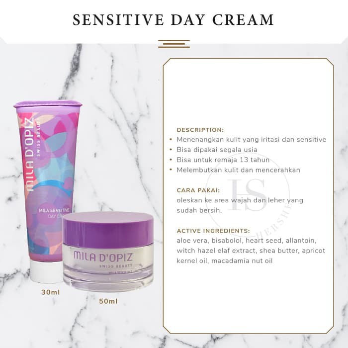 MILA D'OPIZ Sensitive DAY Cream 50ml / MILADOPIZ Sensitive DAY CREAM 50ML