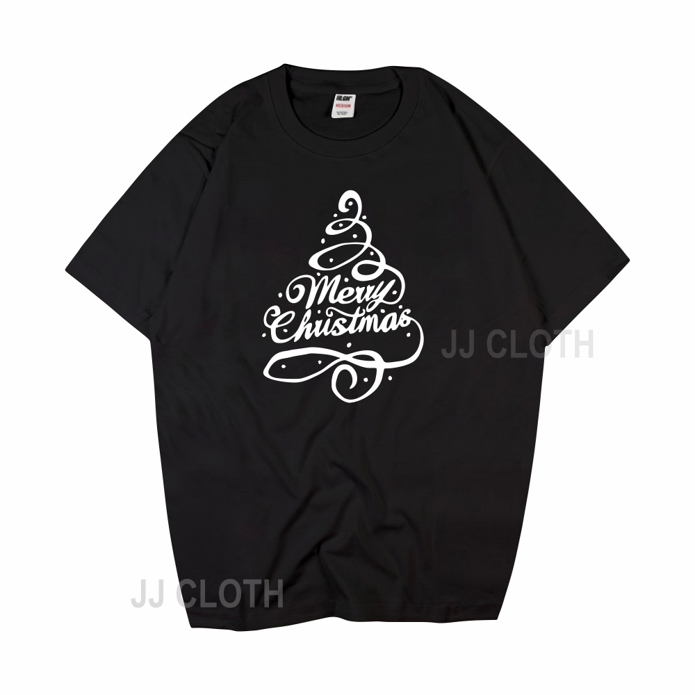 Kaos Baju Natal Merry Christmas Tree - Kaos Family Rohani Kristen Xmas Kualitas Distro