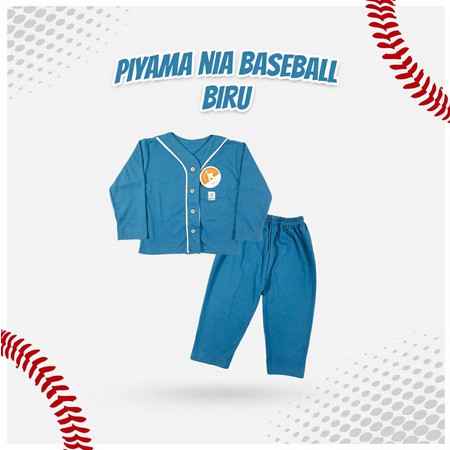 Nia / Piyama Nia Premium Baseball / Baju Tidur Bayi Nia / Baju Bayi Nia Premium Baseball