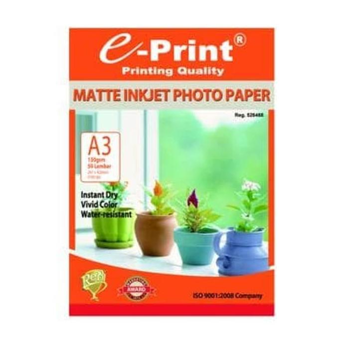 

Cuci Gudang Awal Tahun Eprint Photo Paper Matte Inkjet A3 130gsm Cuci Gudang Awal Tahun